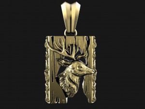 Deer pendant 3D Print Model
