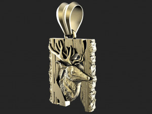 Deer pendant 3D Print Model