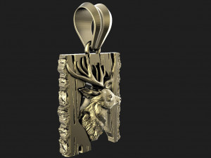 Deer pendant 3D Print Model