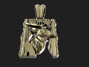 Deer pendant 3D Print Model