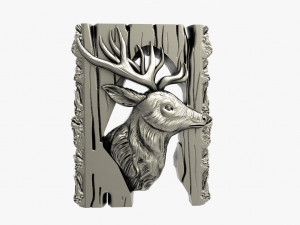 Deer pendant 3D Print Model