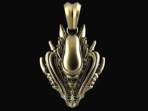 Alien Xenomorph pendant 3D Print Model