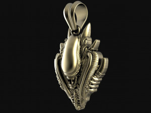 Alien Xenomorph pendant 3D प्रिंट मॉडल