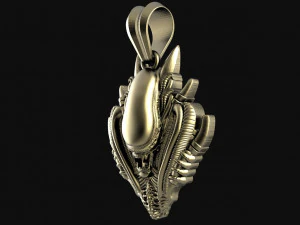 Alien Xenomorph pendant 3D Print Model