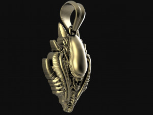 Alien Xenomorph pendant 3D प्रिंट मॉडल