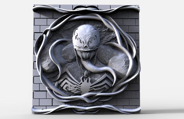 Venom CNC 3D Принт Модель .c4d .max .obj .3ds .fbx .stl .blend 