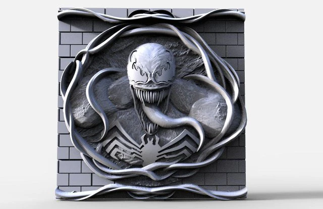 Venom CNC 3D Print Model .c4d .max .obj .3ds .fbx .stl .blend 