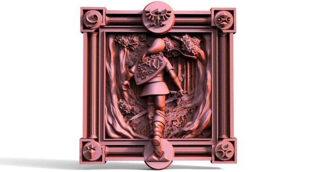 Link Zelda CNC 3D Print Model .c4d .max .obj .3ds .fbx .stl .blend 