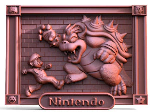 Mario vs Bowser CNC 3D Print Model