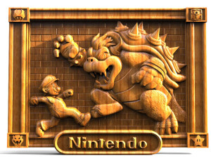 Mario vs Bowser CNC Model Cetak 3D