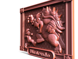 Mario vs Bowser CNC Model Cetak 3D
