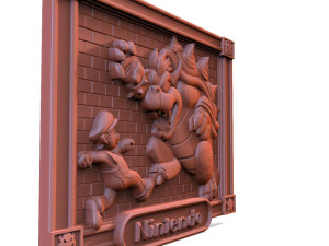 Mario vs Bowser CNC Model Cetak 3D