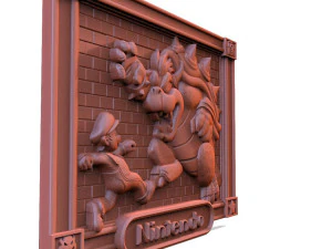 Mario vs Bowser CNC 3D Print Model