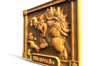 Mario vs Bowser CNC 3D Print Model