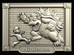 Mario vs Bowser CNC 3D Print Model