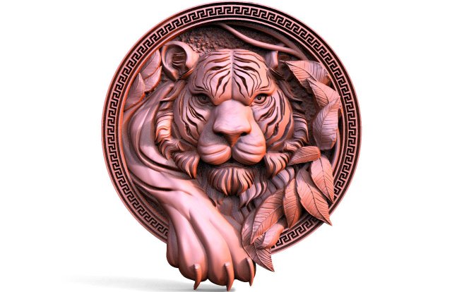 Tiger CNC 3D Baskı Modeli .c4d .max .obj .3ds .fbx .stl .blend 