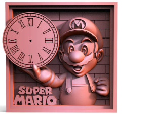 Super Mario Wall Clock CNC Modelo de Impressão 3D