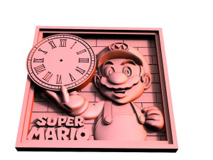 Super Mario Wall Clock CNC 3D 打印模型