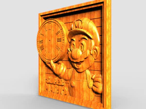 Super Mario Wall Clock CNC 3D Print Model