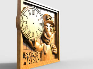 Super Mario Wall Clock CNC 3D Print Model