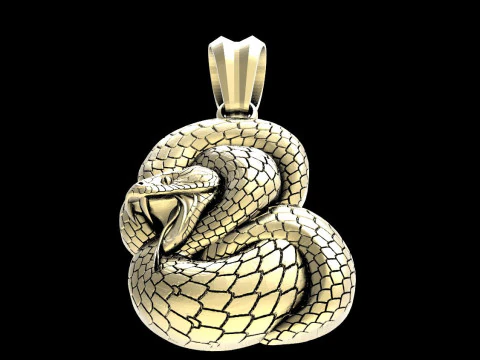 Snake pendant 3D Print Model