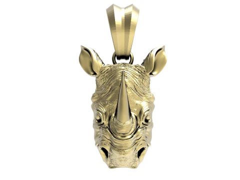 Nashornkopf-Anh&auml;nger 3D Druckmodell