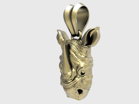 Rhinoceros head pendant 3D Принт Модель