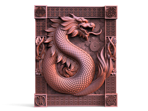 Chinese Dragon CNC 3D Print Model