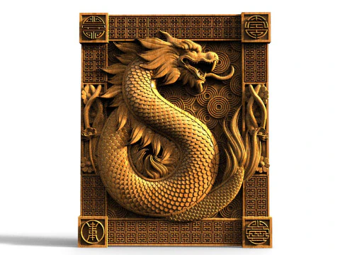 Chinese Dragon CNC 3D Print Model