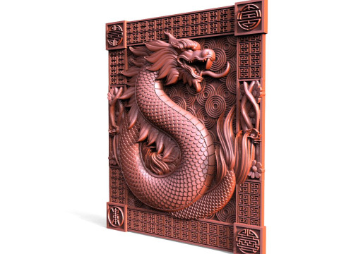 Chinese Dragon CNC Modèles 3D en vedette