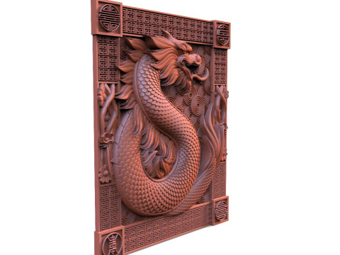 Chinese Dragon CNC Modèles 3D en vedette