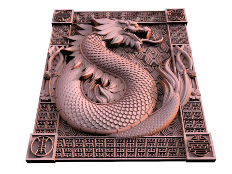 Chinese Dragon CNC Modèles 3D en vedette