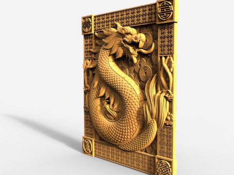 Chinese Dragon CNC Modèles 3D en vedette
