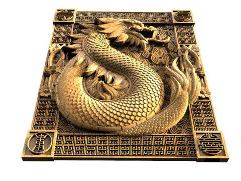 Chinese Dragon CNC Modèles 3D en vedette