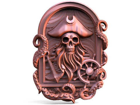 Pirate skull CNC Model do druku 3D