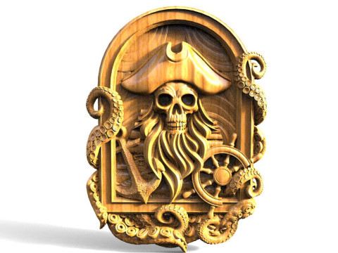 Pirate skull CNC 3D Print Model
