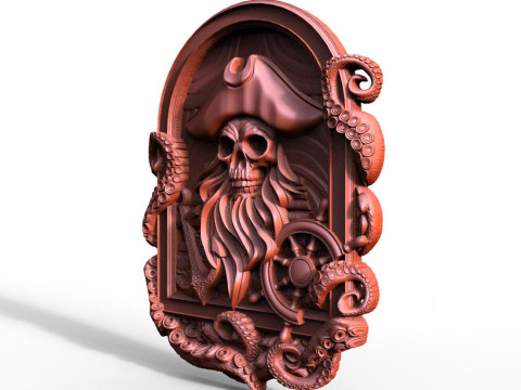 Pirate skull CNC 3D Print Model