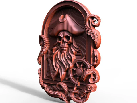 Pirate skull CNC 3D Print Model