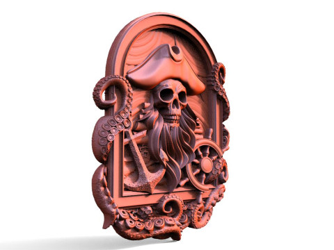Pirate skull CNC 3D Print Model