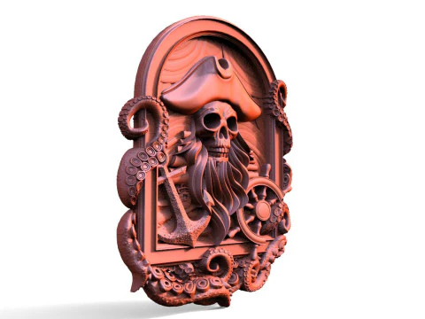 Pirate skull CNC 3D Print Model