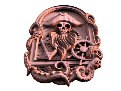 Pirate skull CNC 3D Print Model