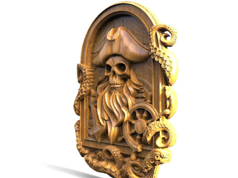 Pirate skull CNC 3D Print Model