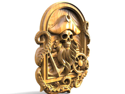 Pirate skull CNC 3D Print Model