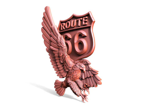 Route 66 eagle CNC 3D Print Model