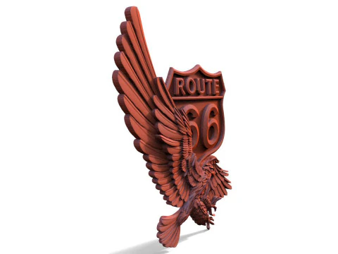 Route 66 eagle CNC 3D Print Model