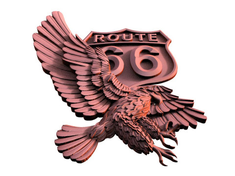 Route 66 eagle CNC 3D Принт Модель