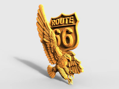 Route 66 eagle CNC 3D Print Model