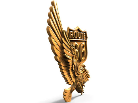 Route 66 eagle CNC 3D Print Model