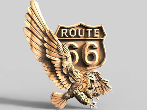 Route 66 eagle CNC 3D Print Model