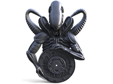 Alien wall clock CNC Model Cetak 3D